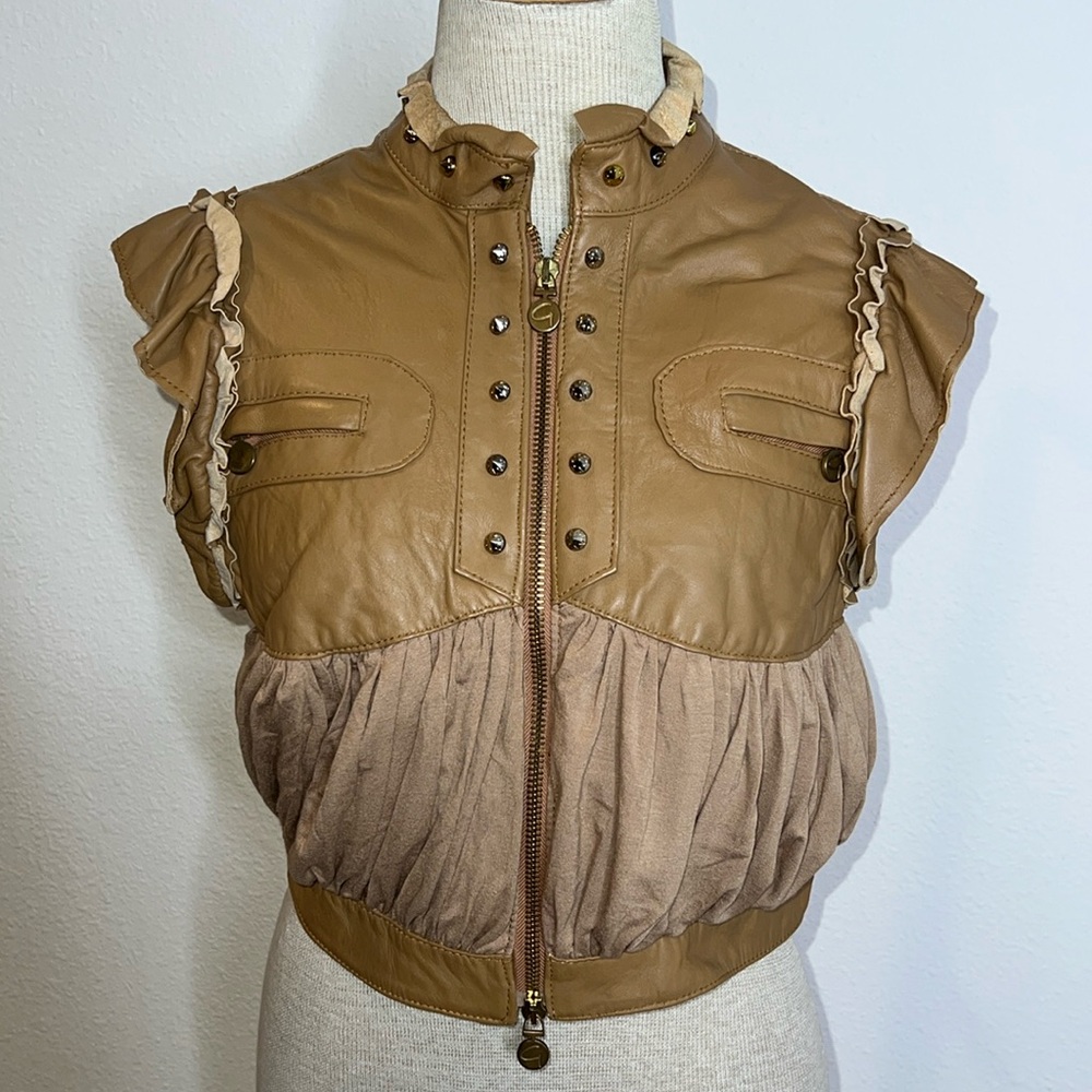 Guarapo Vintage 80’s Leather Studded Vest Made in Italy